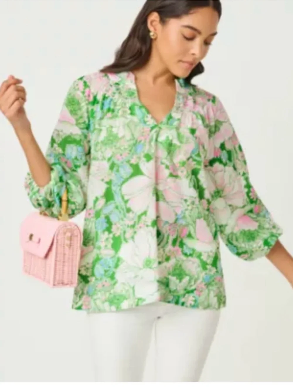 Lilly Pulitzer Lourdes Top Putting Green Poppyland